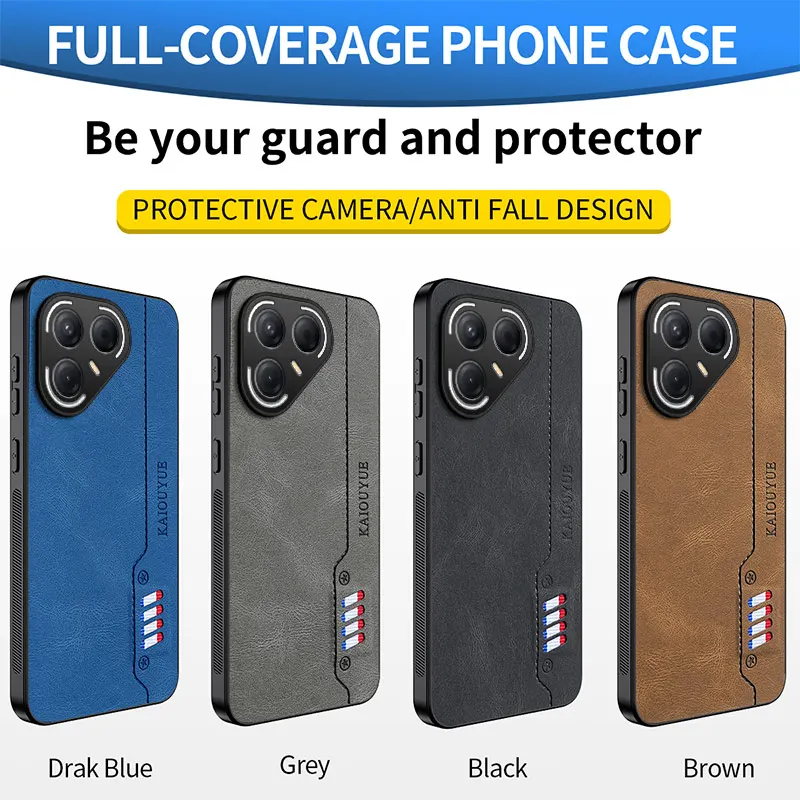 

Для Tecno Pova 7 Pro 5G Skin Feel Матовый кожаный чехол для телефона Мягкая задняя крышка Funda Для Tecno Pova 7 Pro Protector чехол