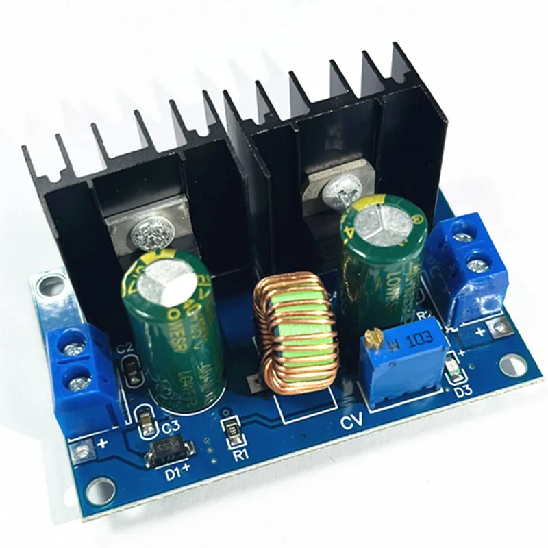 1pcs XL4016 PWM Adjustable 4-36V To 1.25-36V Step-Down Board Module Max 8A 200W DC-DC Step Down Buck Converter Power Supply