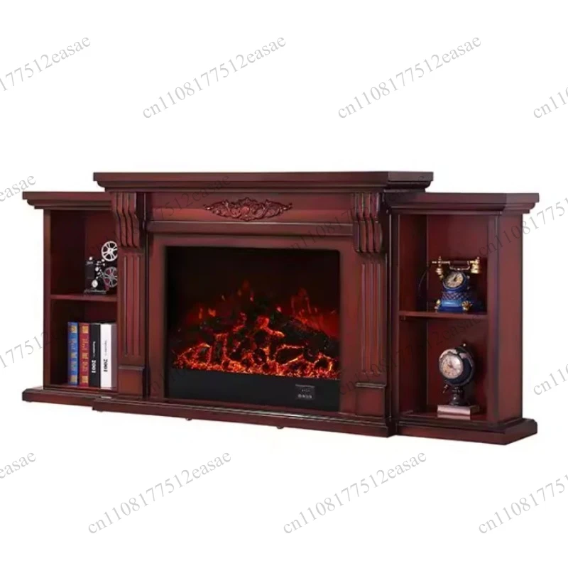 Fireplace TV Stand for Living Room Bedroom, Stacked Stone Surround and Remote，70