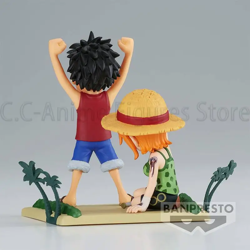 Banpresto One Piece Figura Anime, Wcf Luffy Nami Modelo Brinquedo, Criança Festival Presente, Ornamento Da Boneca, Original Caixa Genuína, Em estoque