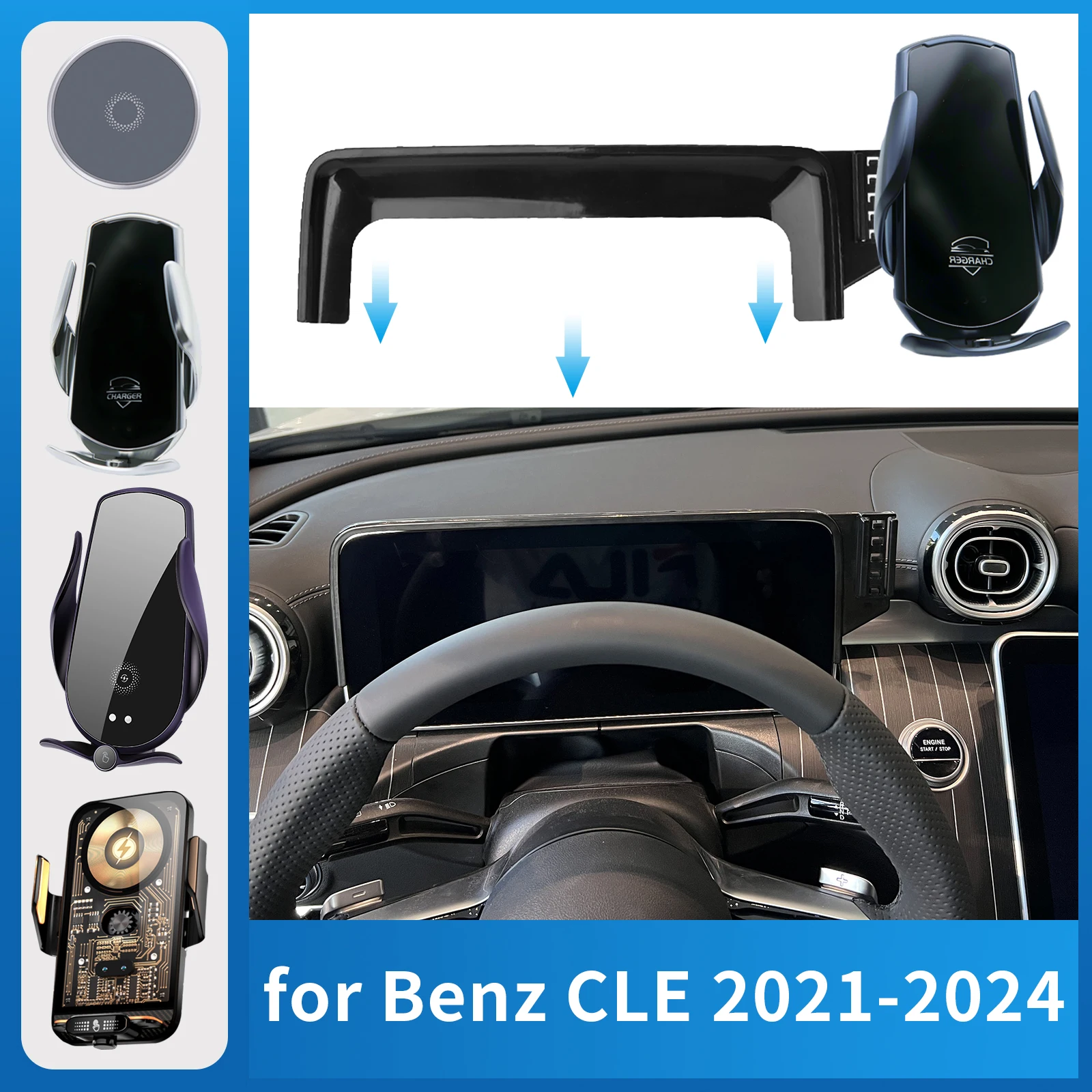 

Car Phone Holder Fit for Mercedes Benz CLE 2021-2024 Coupe Sport Screen Navigation GPS Bracket Base Accessories Charging