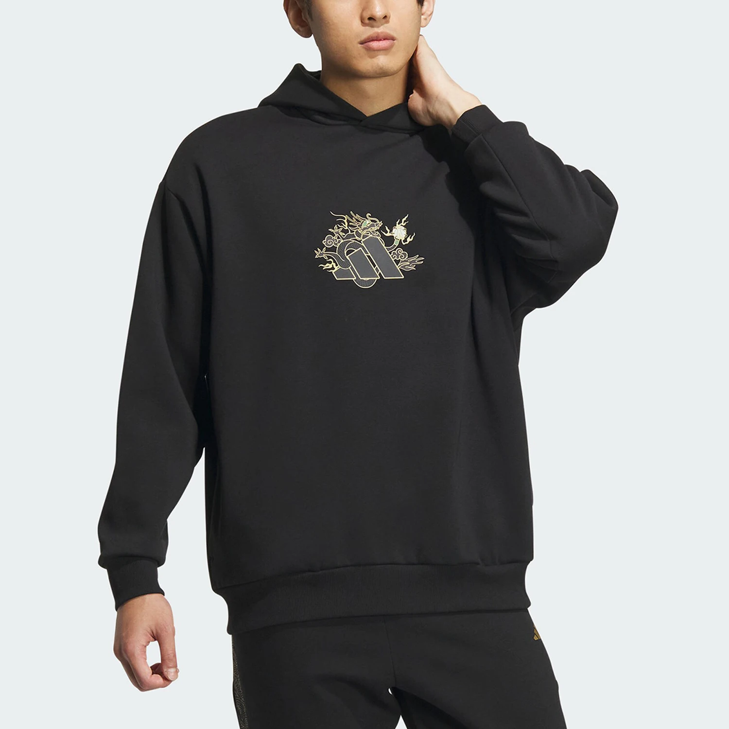 

Adidas genuine Spring Men's Knitted Hooded Casual Sweatshirt JE3499