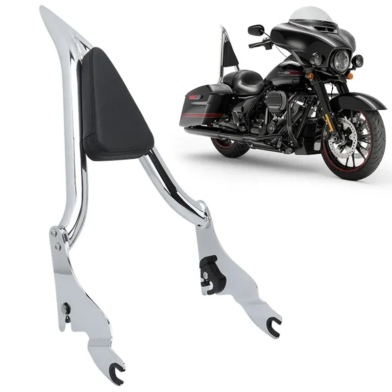 

Motorcycle 16'' Detachable Passenger Rear Backrest Sissy Bar For Harley Touring Road King Street Glide 121 CVO 2023-2024