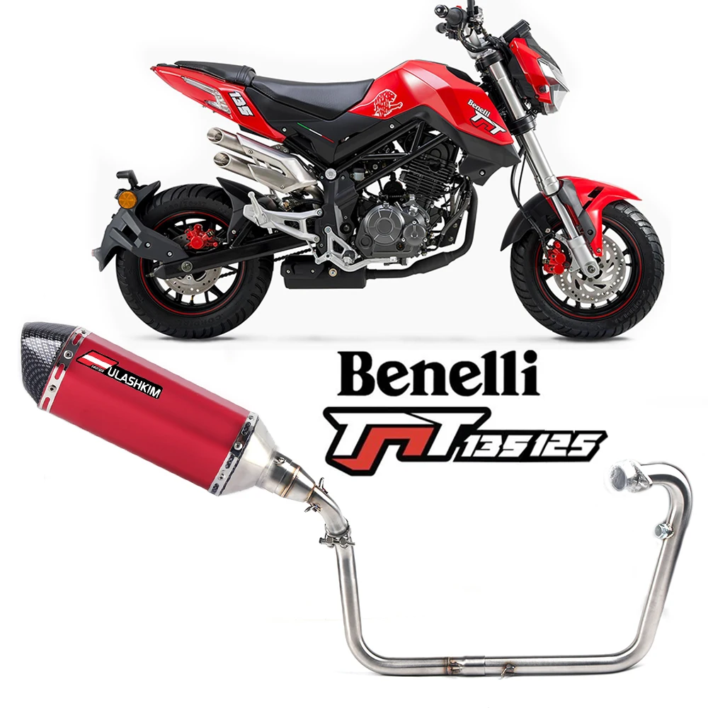 

TNT125 TNT135 полная система выхлопа для Benelli Tnt 125 Tnt 135 мотоцикл глушитель Передняя труба выхлопная труба мотоцикла