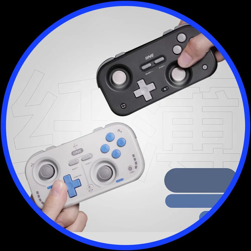 

IINE Palm-Sized Gamepads Wireless Bluetooth Retro Gaming Controllers 1000hz Hall Joystick Portable Android Ios Phones Pc Custom