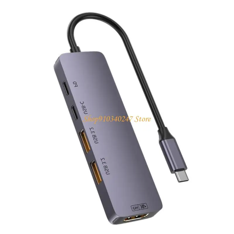 Q22A USB Type C Hubs 4K 60Hz HDTV PD100W 140W شحن سريع USB 3.2 منفذ لملحقات هاتف الكمبيوتر #3