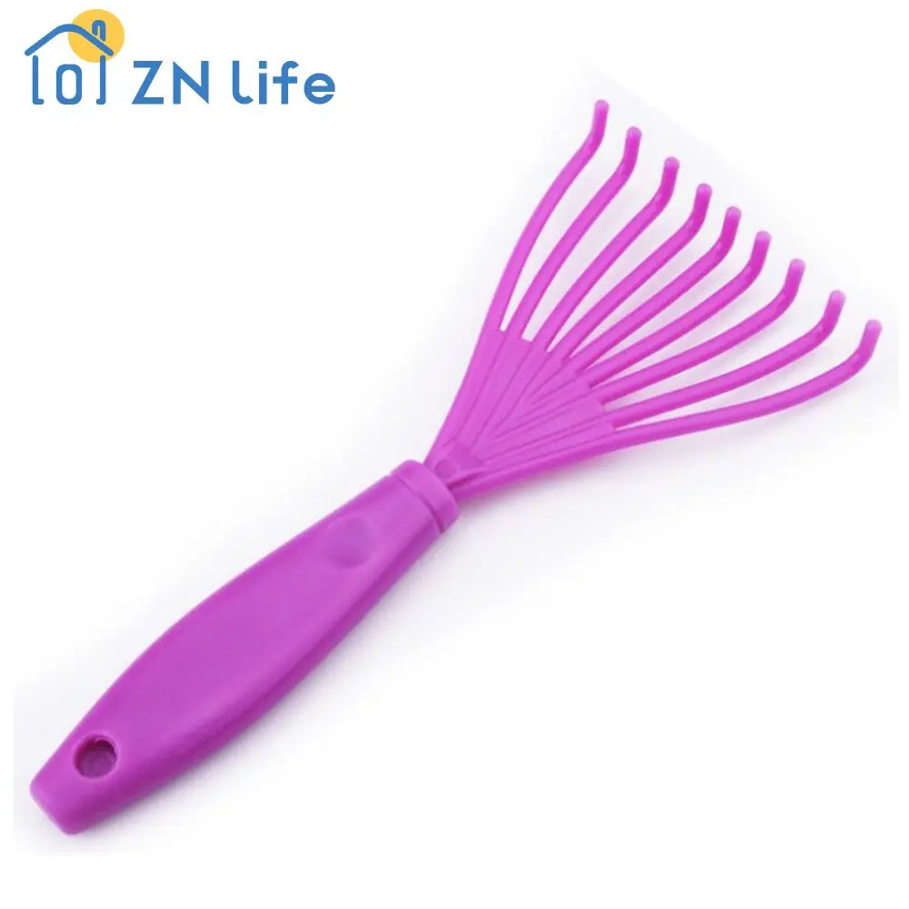 Air Cushion Comb Rake Hollow Brush Head Not Easy To Break Purple 8.2cm Comb Cleaning Claw Comb Cleaning Claw Small And Light