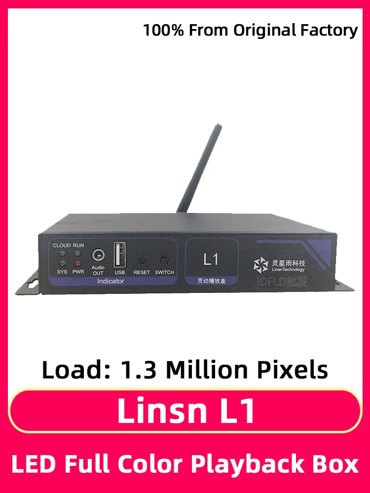 

Linsn L1 Asynchronous Playback Box RGB Full Color Module Sending Card System LED Display Screen Wifi USB Port Video Controller