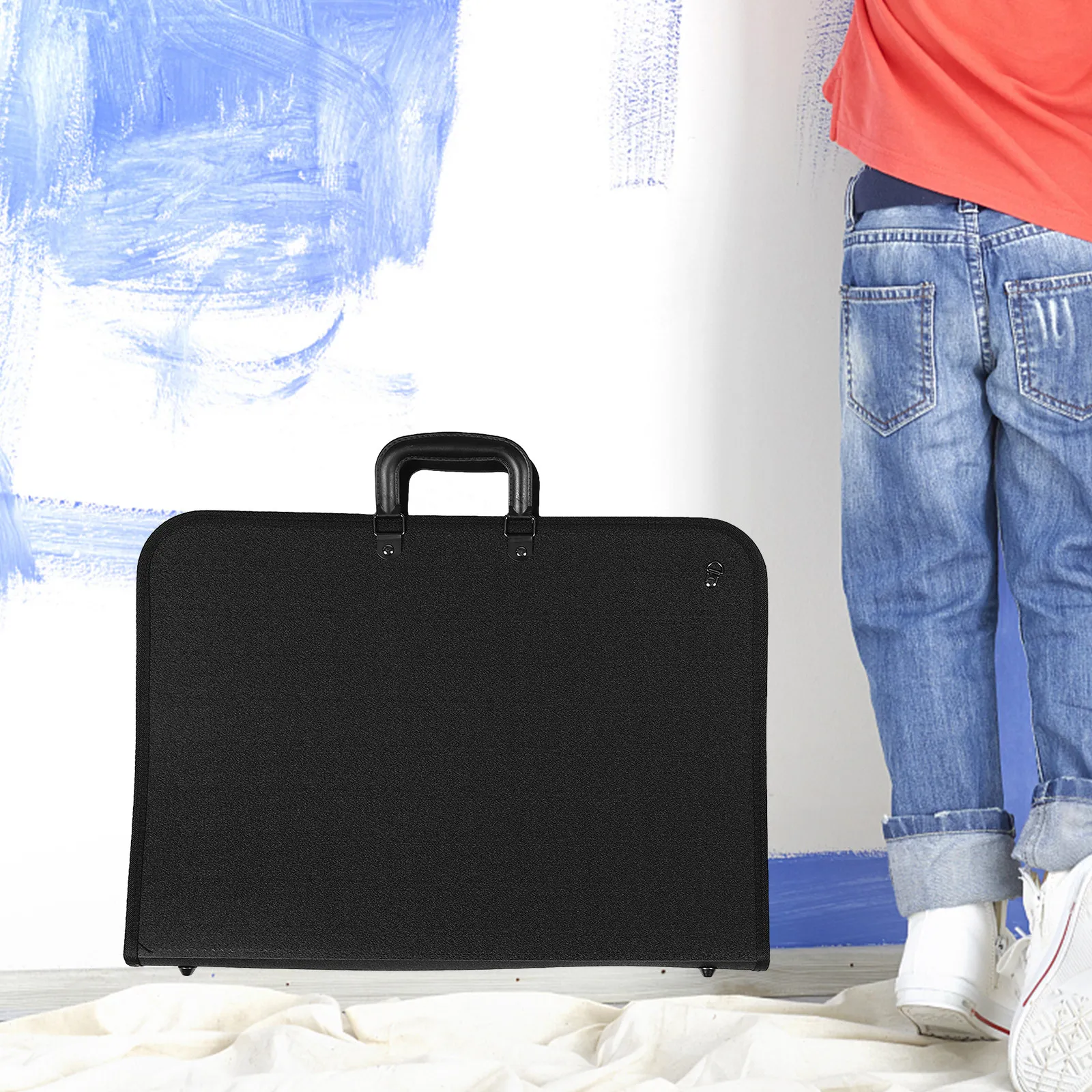 Outdoor Sketching Bag High Density Waterproof Artist Portfolio Case Drawing Board Storage Tote Carrying Sketch Supplies