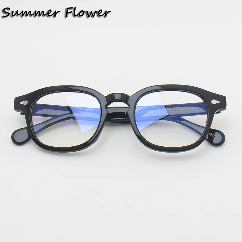 

49mm Brand Eyeglasses Acetate Round Sunglasses Designer Women Men Fashion Stylish Optical Frame for Prescription Lenses
