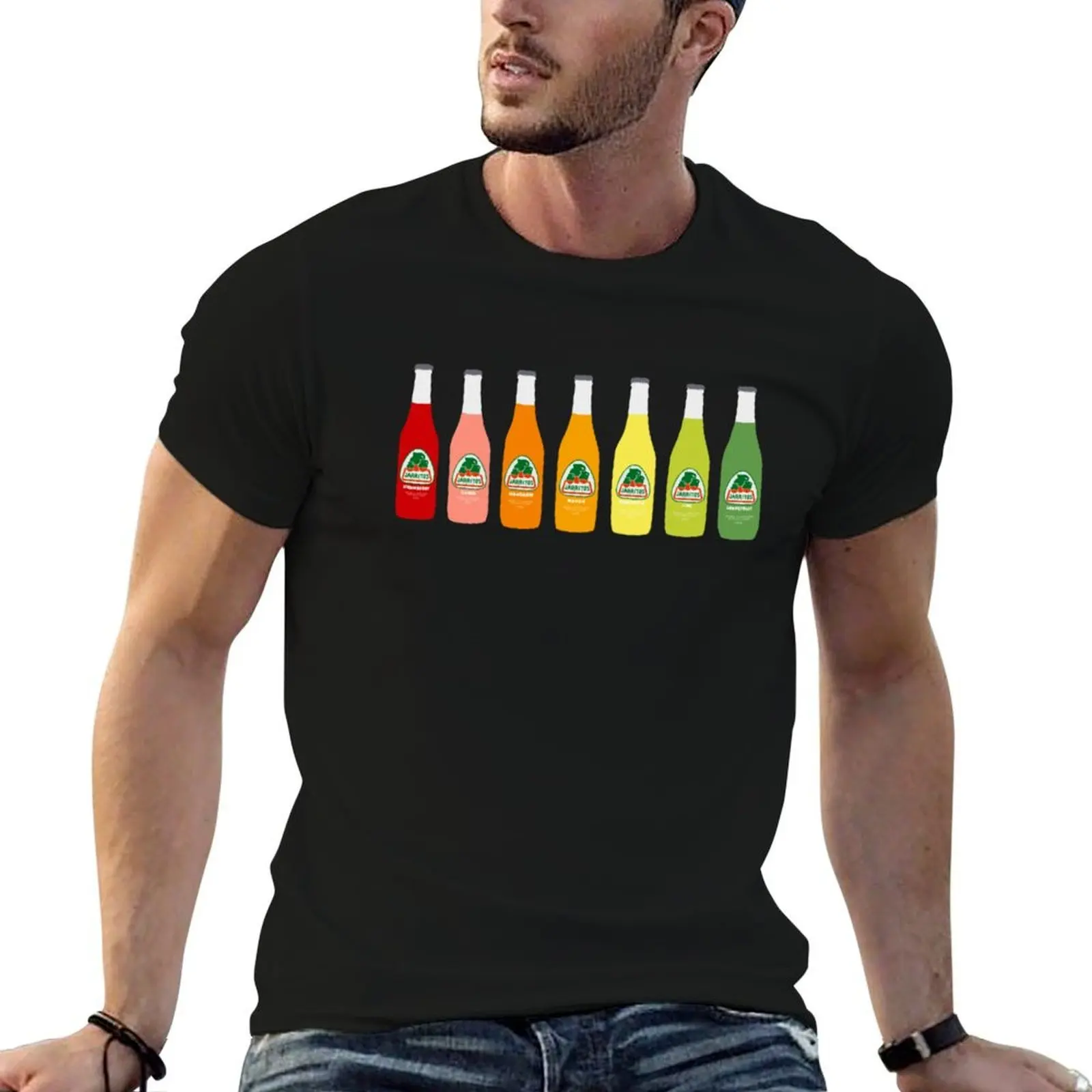 

Jarritos Bottles Digital Art T-Shirt anime tshirt graphic t shirts for man T-Shirt