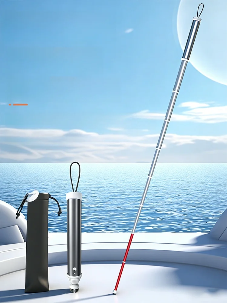 ultra-short-titanium-alloy-walking-cane-by-huanew-lightweight-portable-retractable-blind-stick-23cm-for-blind-hiking-travel