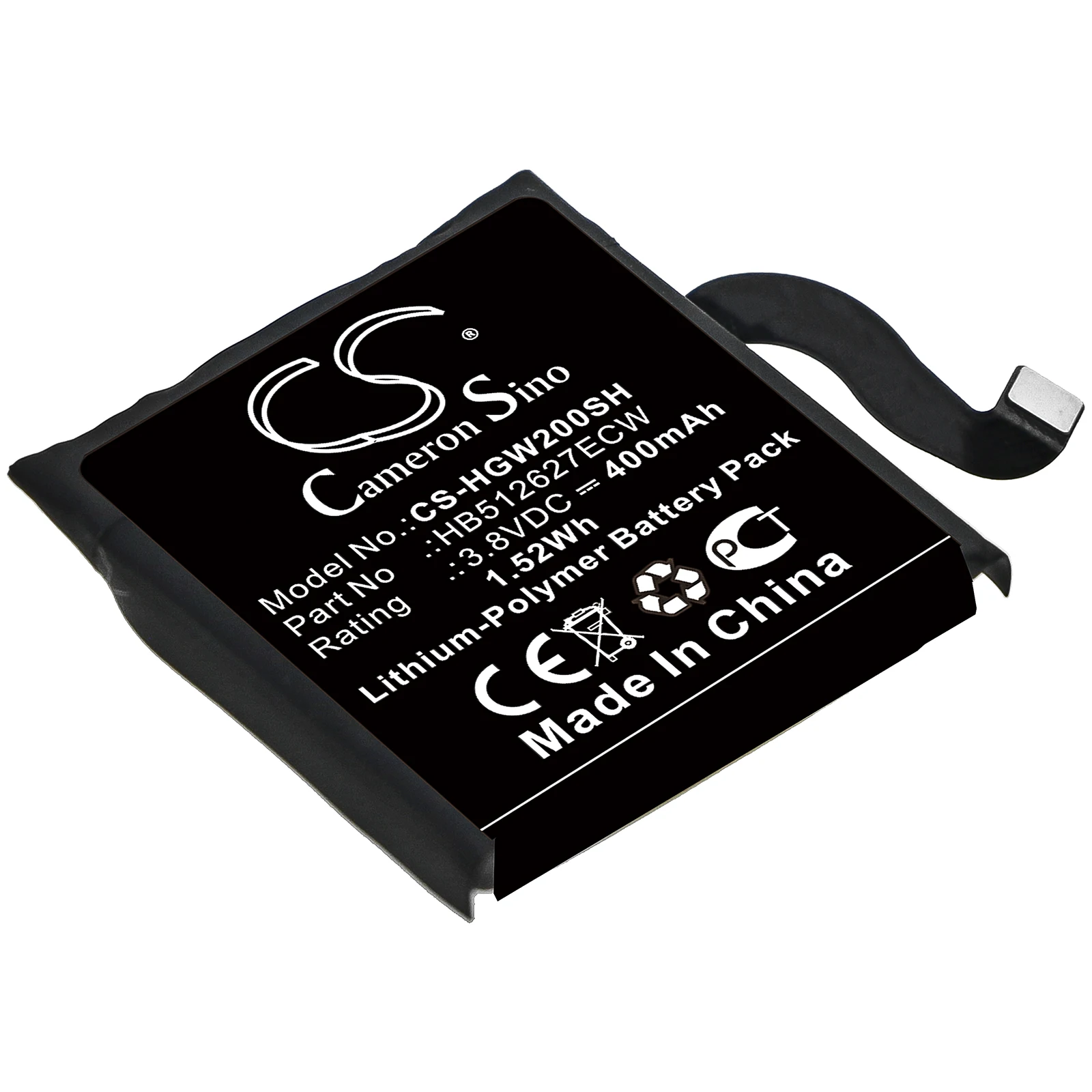 

Li-Polymer Smartwatch Battery for Huawei, 3.8V, 400mAh, Compatible Models: Watch 2 4G, Watch 2 Pro 4G