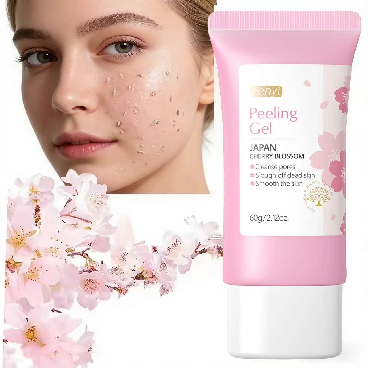 Facial Exfoliating Gel Deep Pore Cleansing Face Scrub Brightening Moisturizing Soothing Skincare Dry Oily Combination Skin