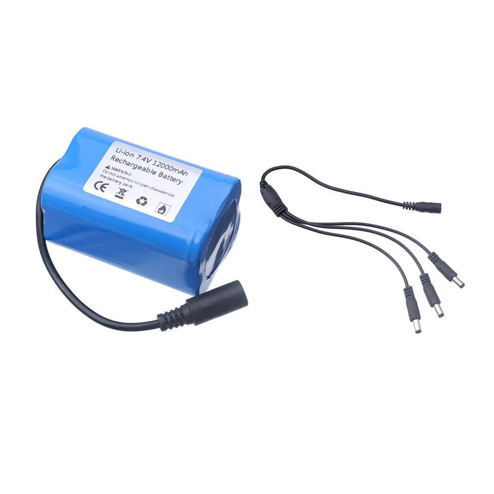 7.4V 12000mAh Batterij met USB Lader Voor T188 T888 2011-5 V007 C18 H18 Afstandsbediening RC visaas Boot Reserve Batterij Onderdelen