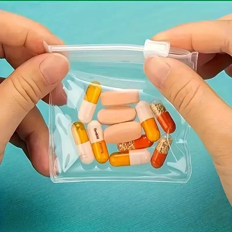 5/10/20 Stück Reißverschlussbeutel EVA Reisepillentasche Vitaminpillen-Verpackungsbeutel Schmuck Selbstversiegelnder Aufbewahrungsbeutel