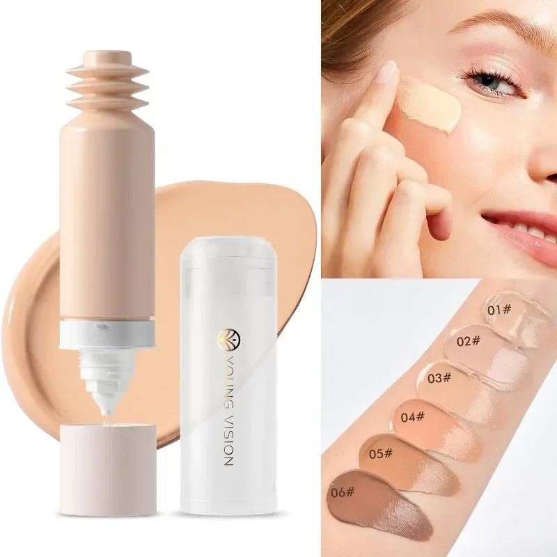 40ml Full Cover Liquid Foundation Matte Oil Control Long-Wearing Foundation Makeup Facial Concealer Base Cream Pressed Cosmetics