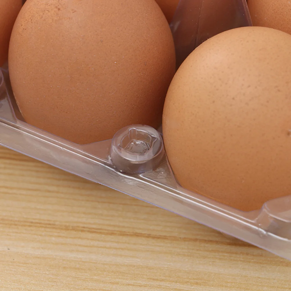 

10pcs Plastic Blister Packaging Box Stackable Egg Tray Carrier Storage Container Case Transparent PVC Space Saving Large
