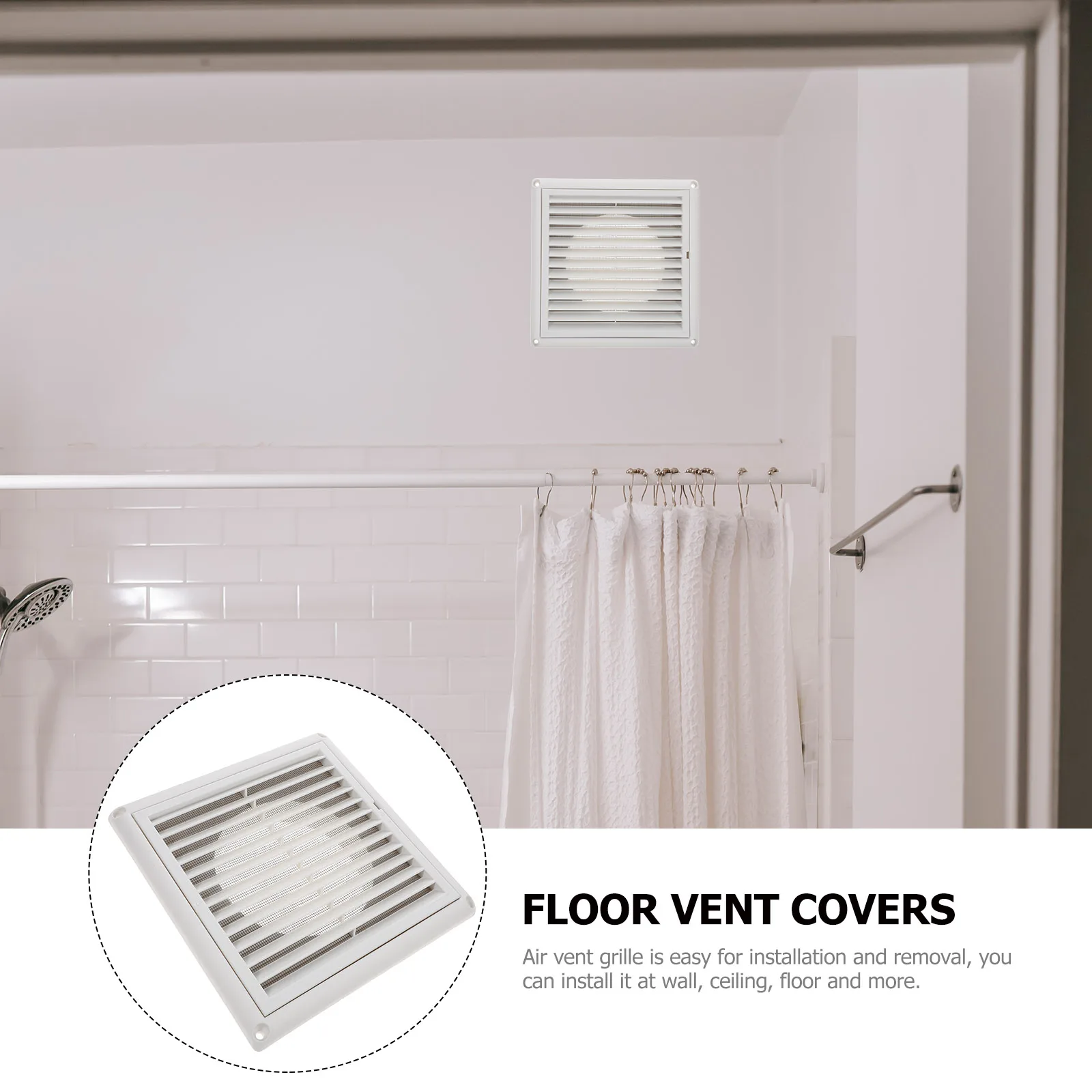 

Ceiling Floor Return Grille Pp Uv Resistant Durable Ventilation Grille For Home Floor Vent Covers Heat Register
