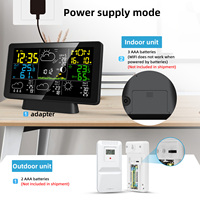 Digital Weather Station with Stand Indoor Outdoor Sensor Wireless App Control Weather Forecast Station with Colorful VA Display