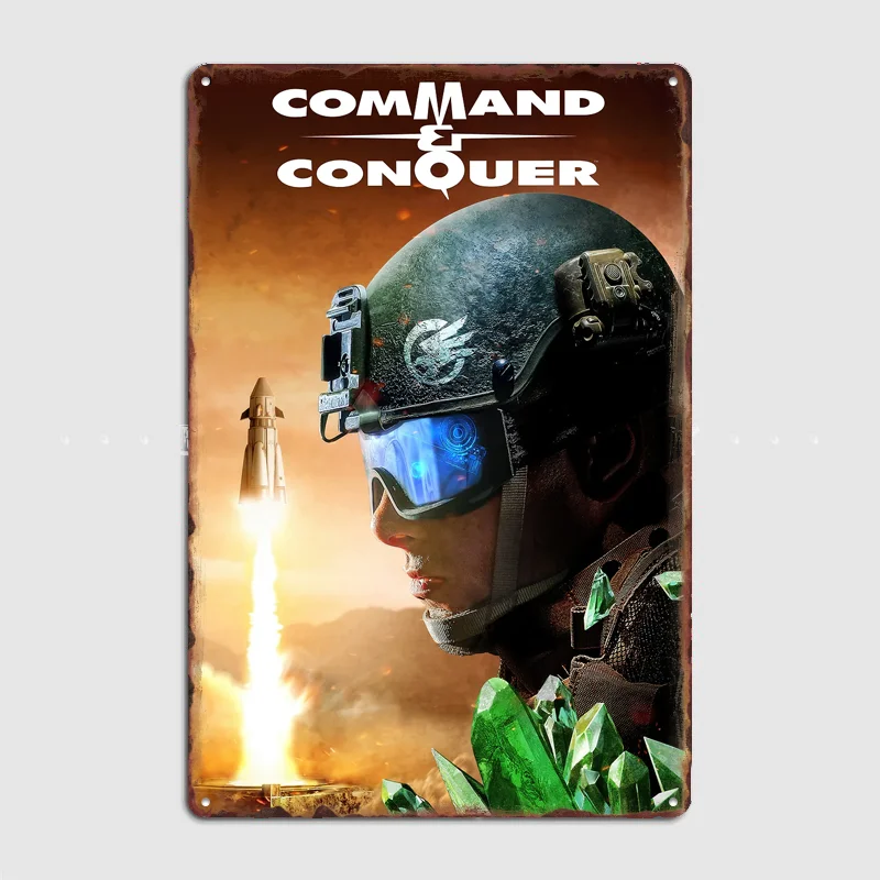 Command & Conquer Soldier with Rocket Launch Poster Metal Sign Room Decor Custom Bedroom Home Wall Decor Posters Room Decoration