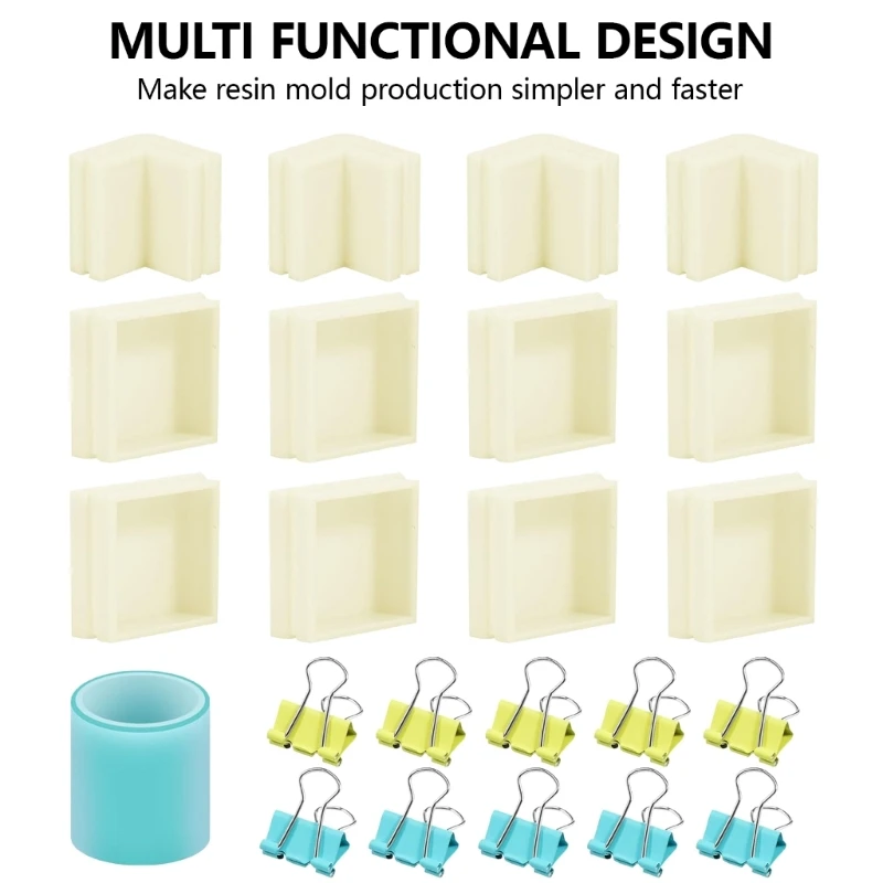 Adjustable Molds Housing Frame for Silicones Mold Making for Resins Molds Kits Soap Molds Molds with Binders Clip