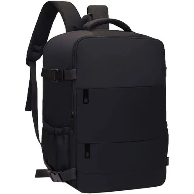 Lightweight Large Travel Backpack, Solid Color Minimalist Multifunctional Student School Bag 2