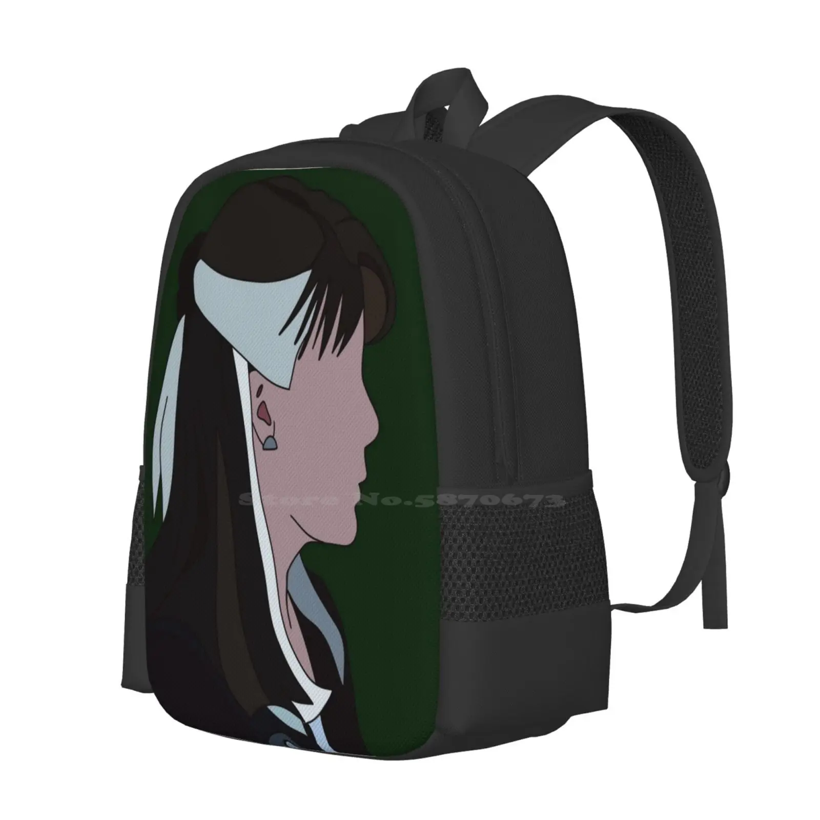 Narcissa Malfoy Drawing With Green Background Hot Sale Backpack Fashion Bags Narcissa Malfoy Draco Malfoy Green Narcissa Black