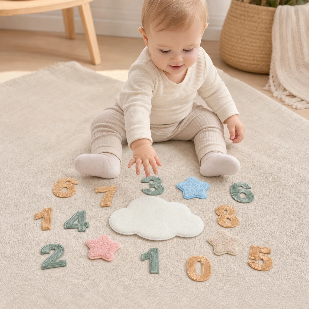 Baby Nursery Age - Colorful Cotton Baby Milestone Set Cloud