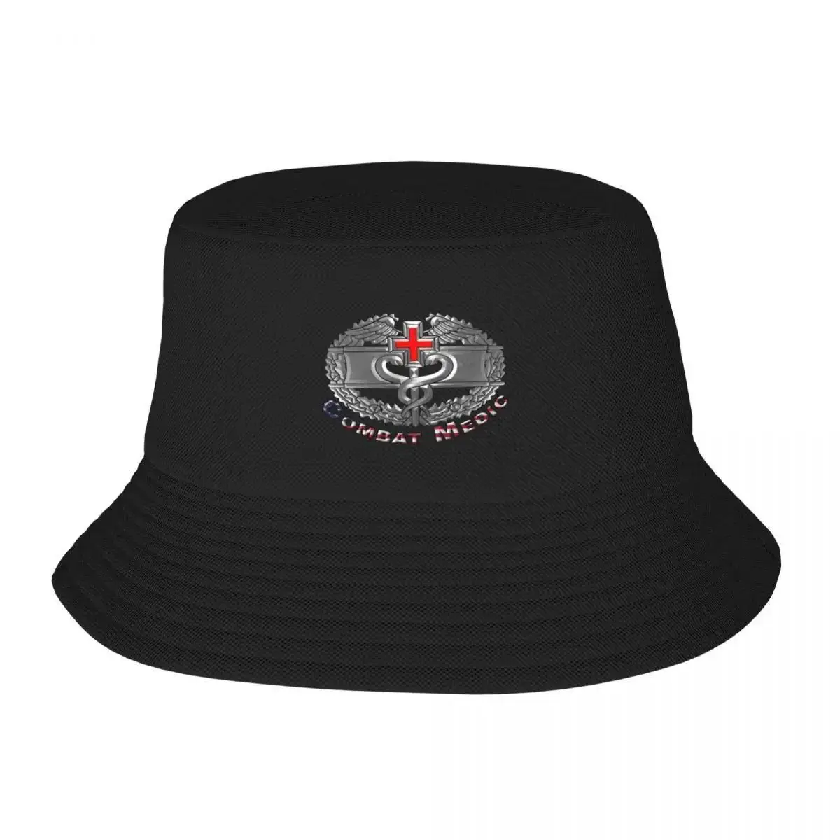 

2025 New Combat Medic Badge “Battlefield Doc” Bucket Hat Anime Hat Summer Hat Bobble Hats For Men Women's