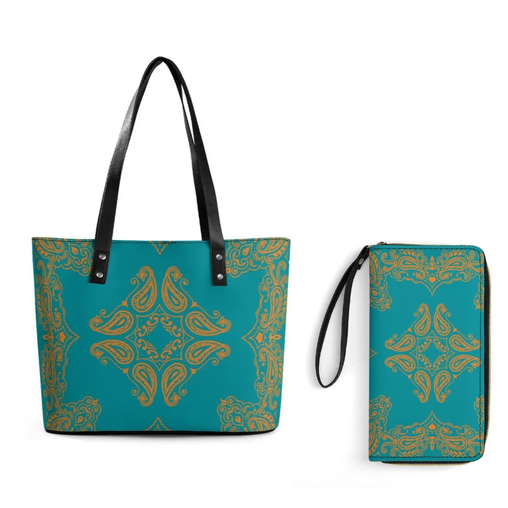 

The Customizable Bandana Handbag And Wallet Set Is Made Of Lightweight Materials And Features A Retractable Shoulder Strap Desig