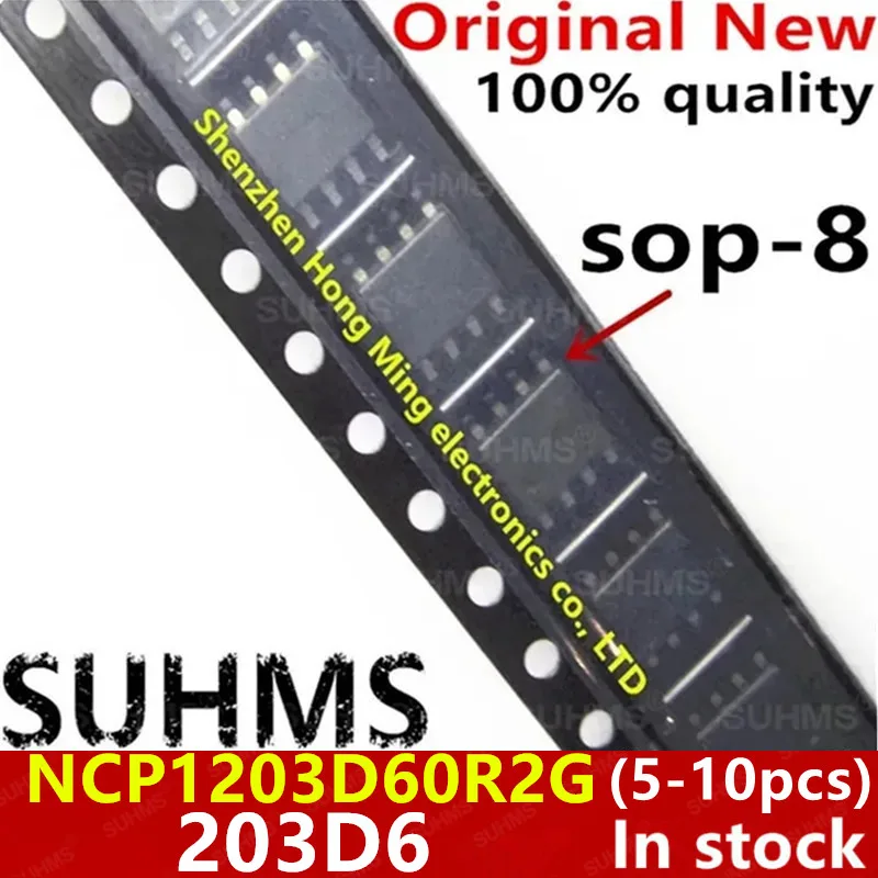 (5-10 sztuk) 100% nowy NCP1203D60R2G NCP1203D6 NCP1203 203D6 sop-8 Chipset