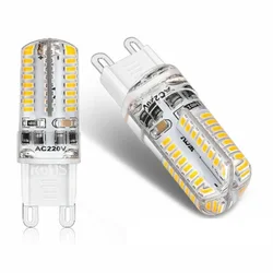 1X Dimmable LED G9 Light 64 104 LEDs 220V Bulb SMD 3014 Spotlight Replace 5W 10W Compact Fluorescent Lamp For Chandelier