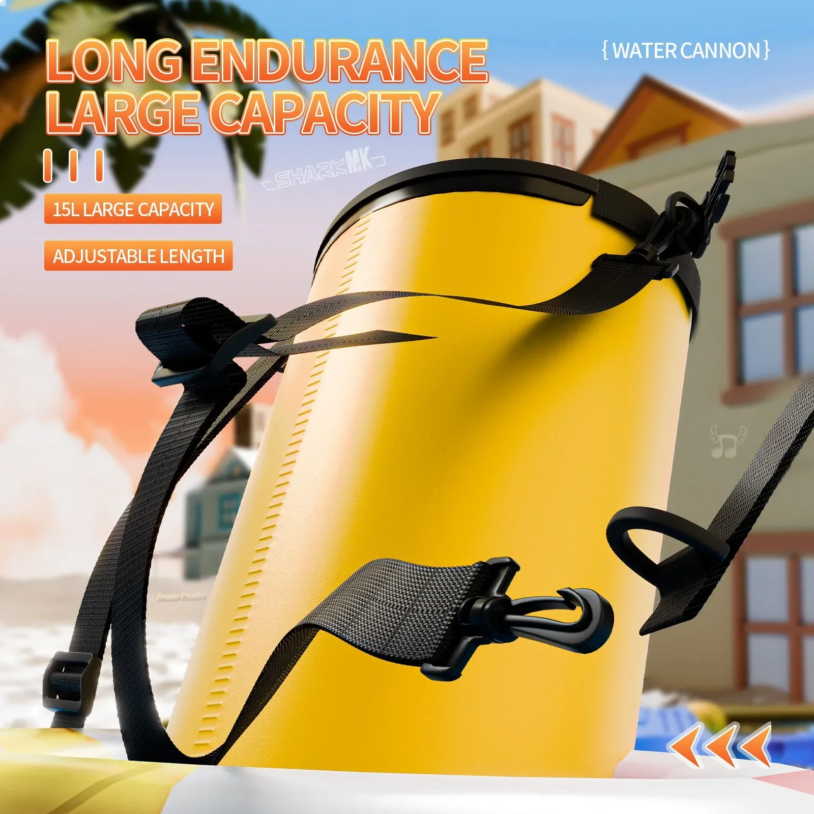 15M Long-range Large Capacity Water Gun Spray Toy With 15L Backpack Powerful Water Pistol Blaster Cannon Toy for Boys Kids Adult