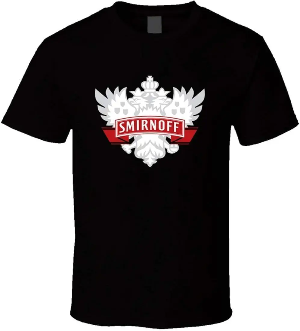 Smirnoff T-Shirt Black   High Quality 100%Cotton Short Sleeve