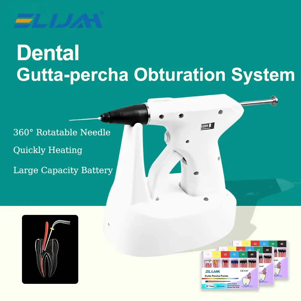 

ELIJAH Dental Endodontics Heat Guns 360° Ratatable Needle Dentistry Obturation System Wireless Percha Gutta Pen Dental Equipment