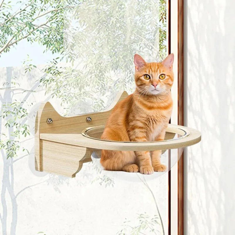 Cat Wall Bed Window Hammock Climbing Frame Hanging Cat Window Bed Cat Window Perch for Indoor Resting Activity Center