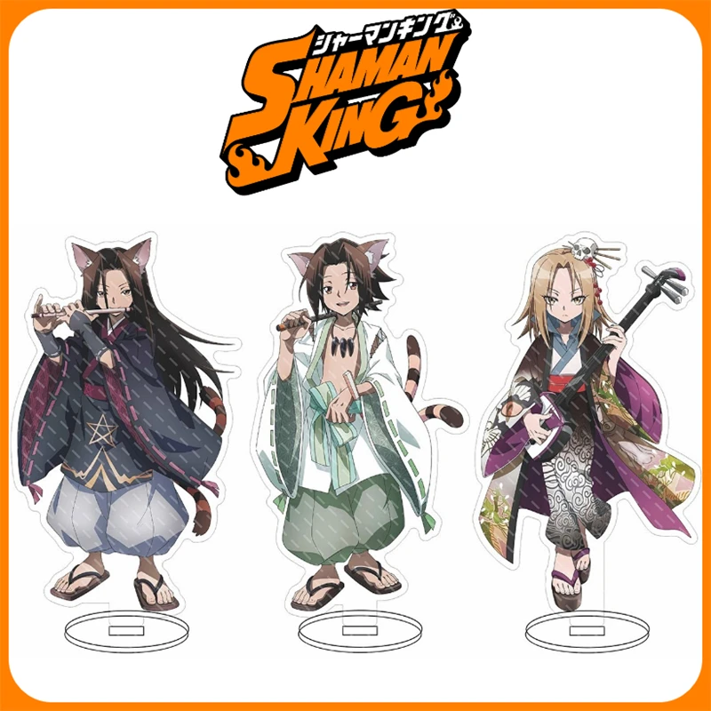 Anime rey chamán acrílico Yoh Asakura Anna Kyoyama Anime coleccionable en caja modelo decoración muñecas juguetes regalos 15cm