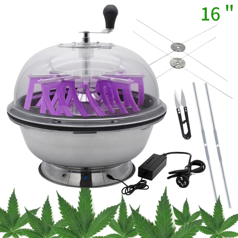 

Electric Manual 2 in 1 Hydroponic Plant Trimming Machine 16inch 19inch 24inch Bowl Bud Leaf Trimmer