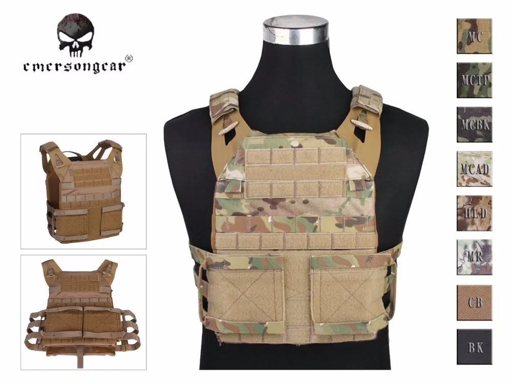 EmersonGear-Jum Plate Carrier 2.0, Combat Chest Protection, Airsoft Tactical Vest, EM7436