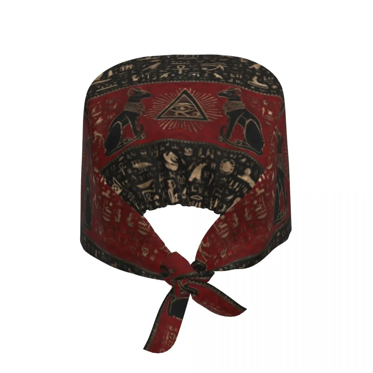 Custom Hieroglyphs Egyptian Cats Bastet Working Cap Surgical Hats Women Men Egypt Operating Room Cap Nursing Cap Lab Works Hat