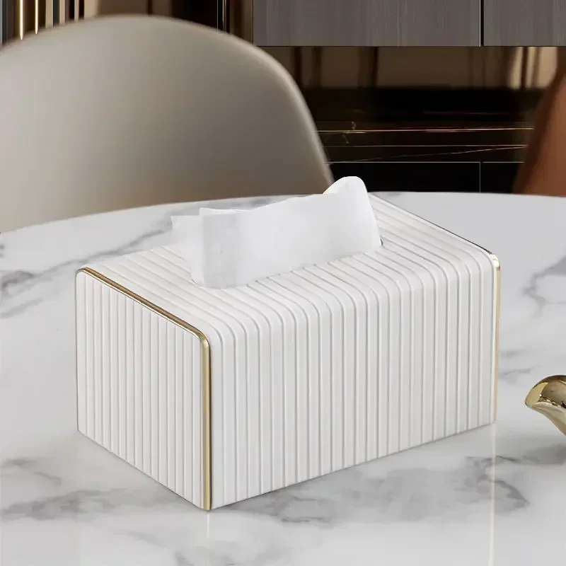 Home Decoraction Luxury European Style Tissue Box,High Quality Leather Tissue Holder,Hotel Living Room  Home Decor Tissue Boxes