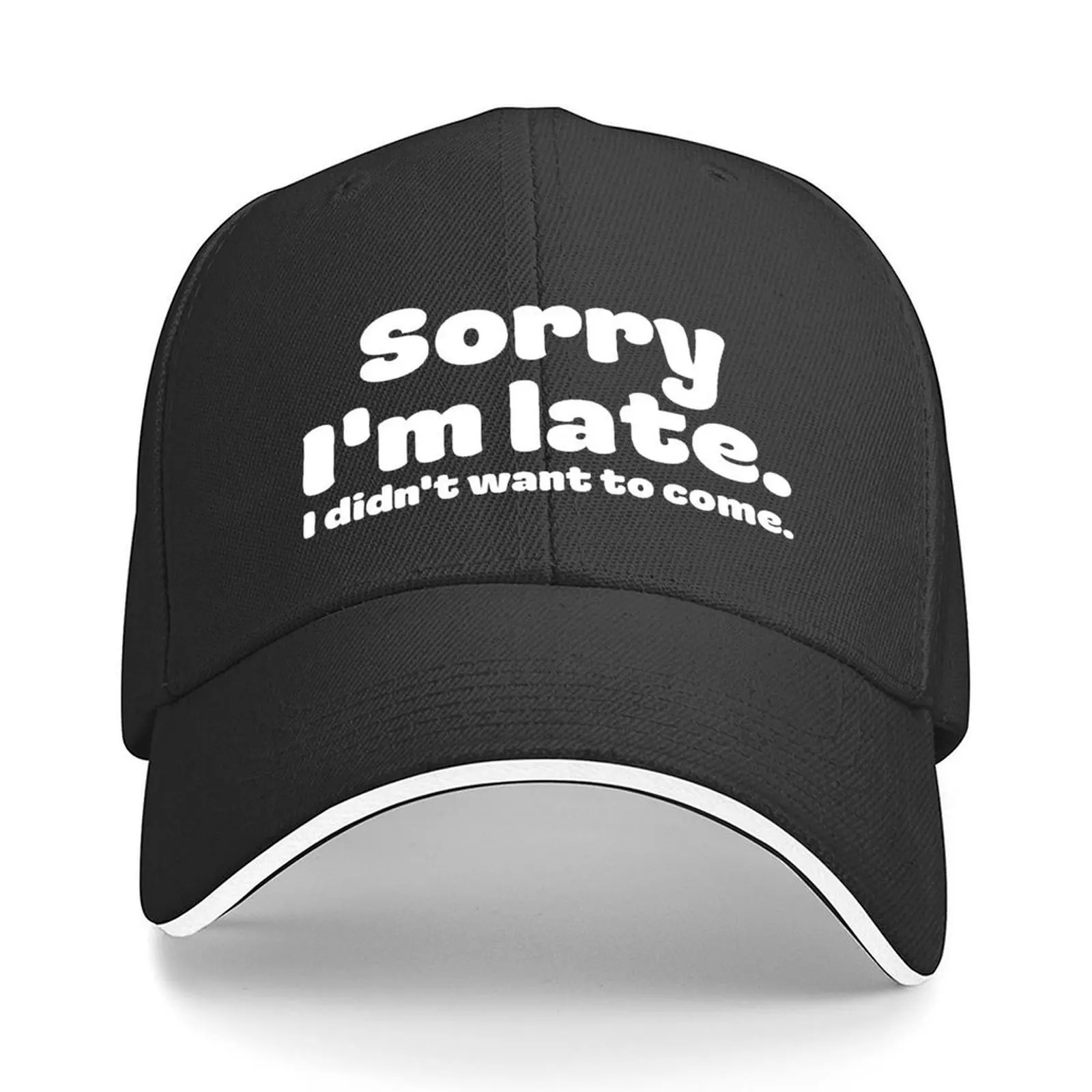 

Sorry I'm late. I didn't want to come. Baseball Cap fishing caps man Mountaineering Anime Boy Child Women's