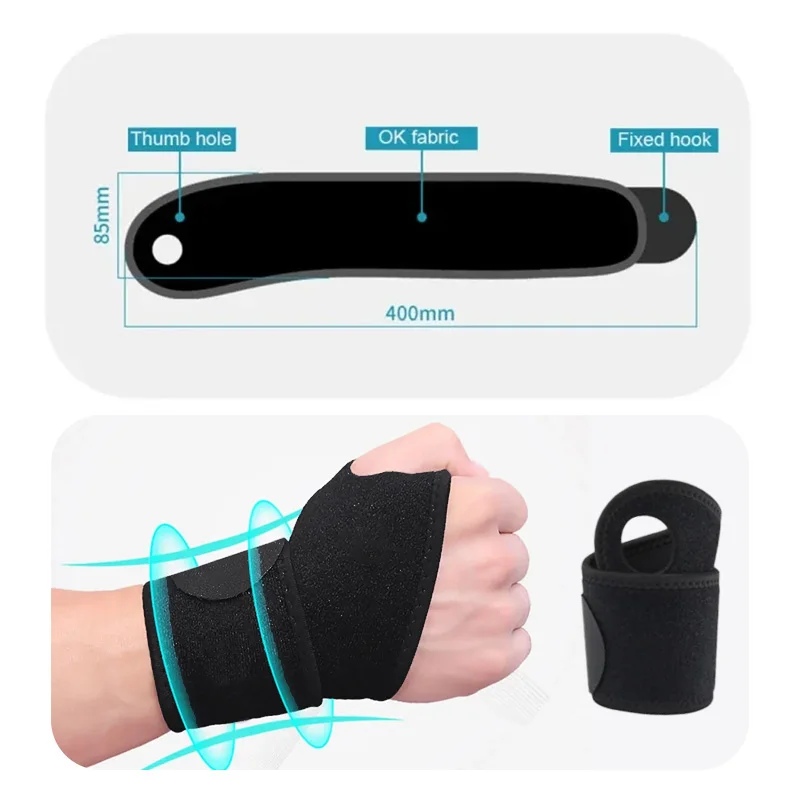 Adjustable Wrist Brace Perfect for Women & Men Support Wrap Strap Hand Carpal Tunnel Brace Fitness Suitable Both Right Left Hand