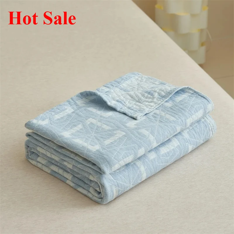 

2025 summer pure cotton gauze towel quilt office nap air conditioner blanket bed shawl blanket sofa blanket