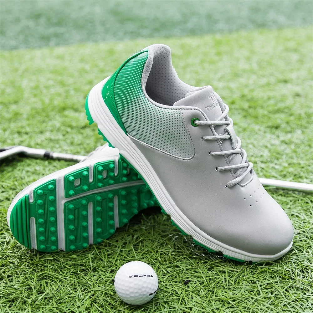 Spikeless Golf Shoes Men Waterproof Leather Golf Sneakers Golfer Grand Training Shoes Comfortable Originals Golf Touring Sports