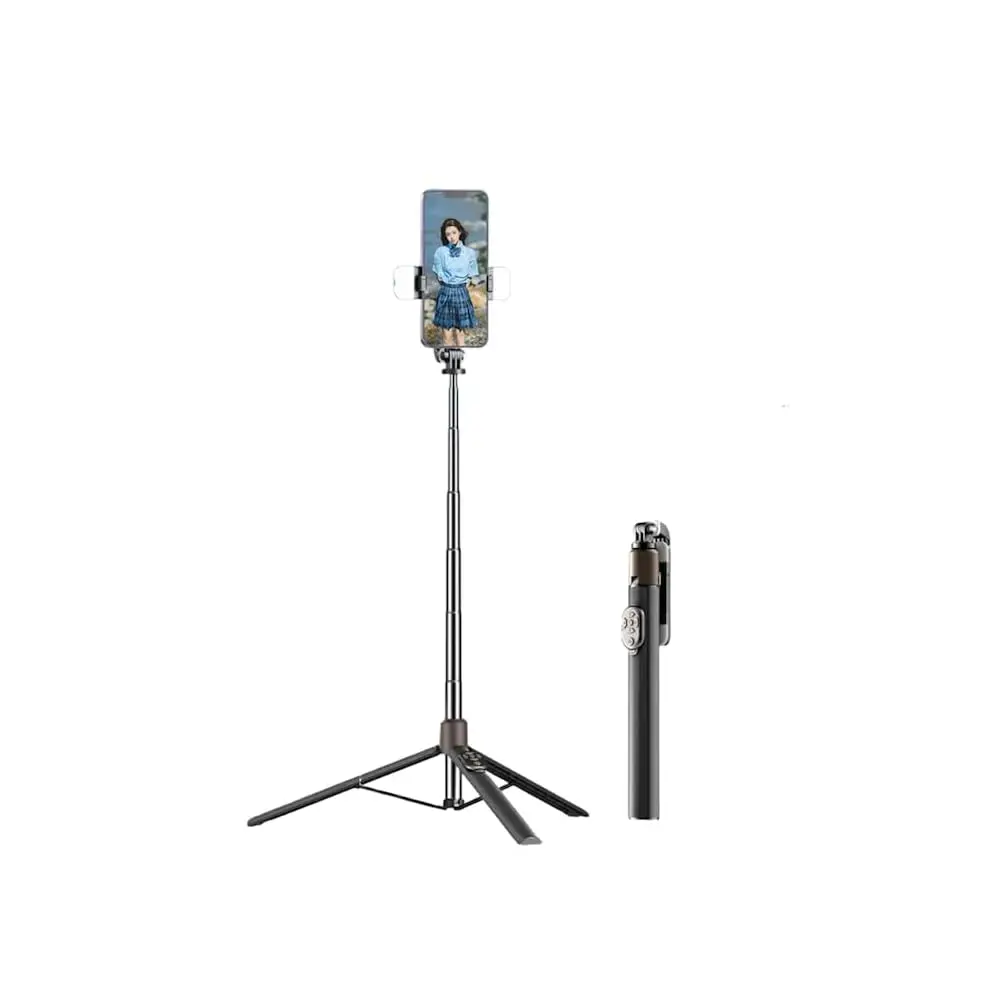 

67-дюймовый штатив для телефона и селфи-палка, дорожный штатив для селфи на iPhone, с держателем для телефона 360° ° Вращающаяся выдвижная селфи-палка для