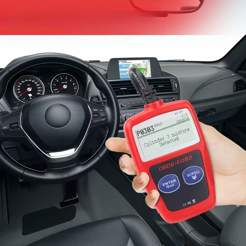 Obd2 Scanner Diagnostic Tool, Check Engine Code Reader, Obd2 Scanner with Reset Function, Input/Management Preparation, Engine Auto Check Light