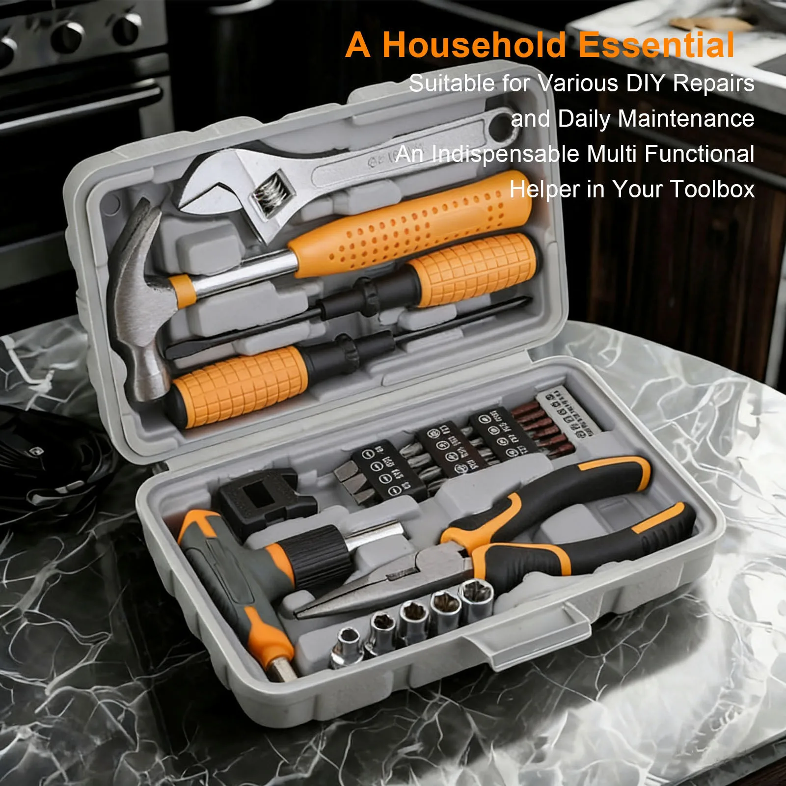 

30 шт./компл., магнитный набор ключей с трещоткой и отверток с Т-образной ручкой, набор инструментов для домашнего ремонта, домашний ремонт, сделай сам, механический ремонт