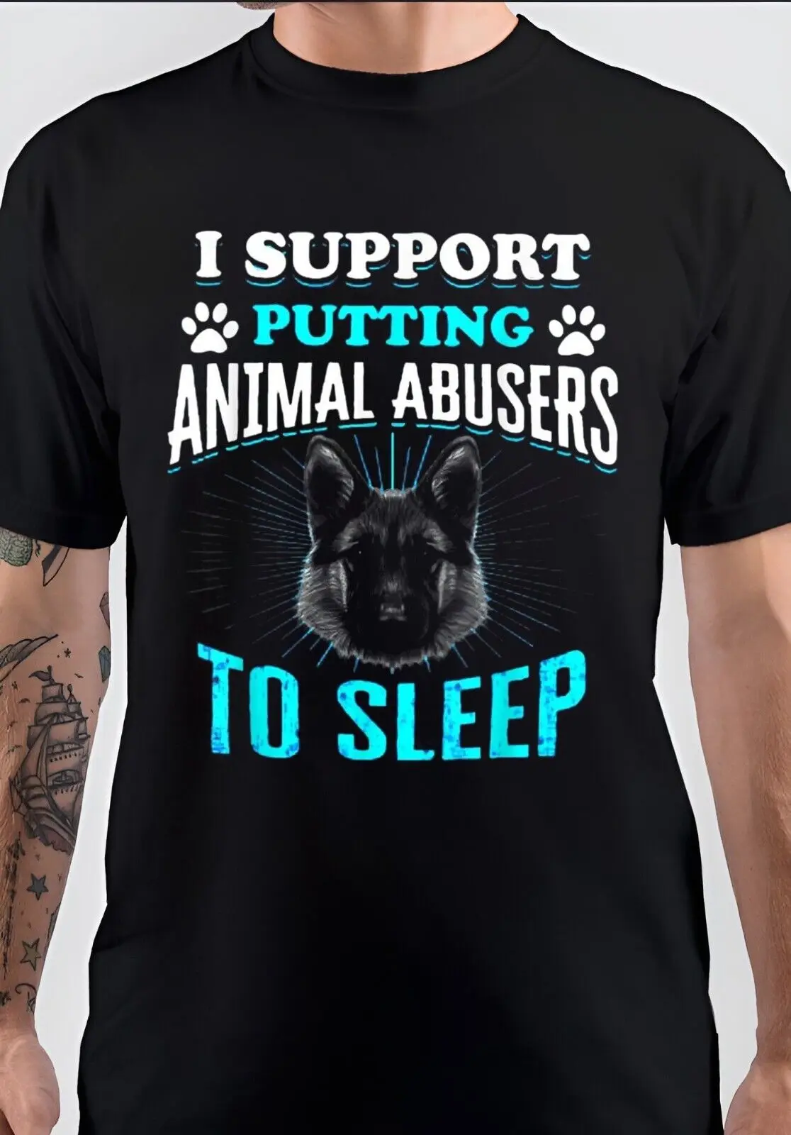 NWT Animal Abusers Funny Dog Cute Unisex T-Shirt